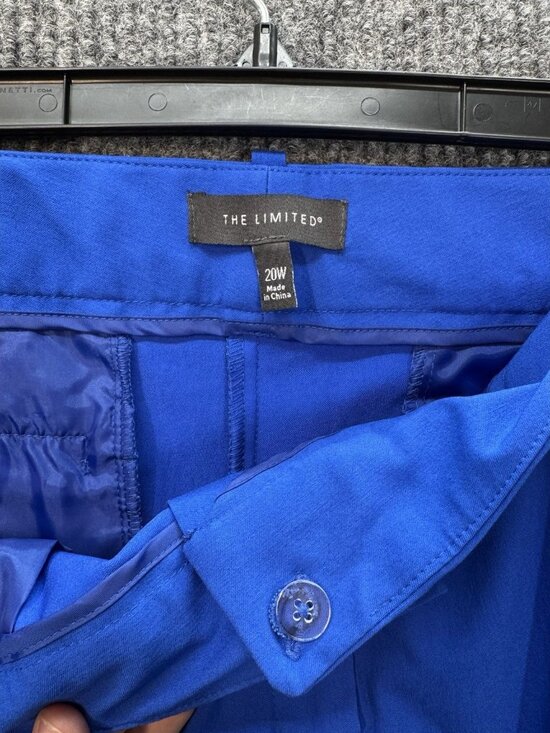 The Limited Ankle Length Dress Pants Womens 20W Ocean Blue Chino Stretch NEW - Picture 5 of 11
